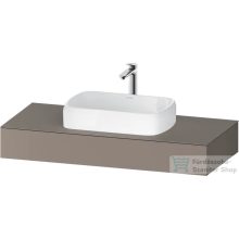   Duravit QATEGA 120x55 cm-es mosdópult, 1 mosdó kivágással, mosdó és csaptelep nélkül, matt bazalt QA4802043430000