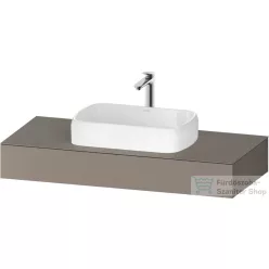   Duravit QATEGO 120x55 cm-es mosdópult, 1 mosdó kivágással, mosdó és csaptelep nélkül, matt bazalt QA4802043430000