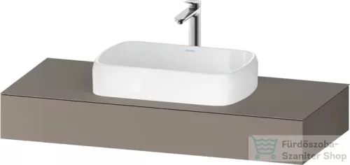 Duravit QATEGO 120x55 cm-es mosdópult, 1 mosdó kivágással, mosdó és csaptelep nélkül, matt bazalt QA4802043430000