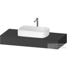   Duravit QATEGA 120x55 cm-es mosdópult, 1 mosdó kivágással, mosdó és csaptelep nélkül, matt grafit QA4802049490000