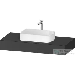   Duravit QATEGO 120x55 cm-es mosdópult, 1 mosdó kivágással, mosdó és csaptelep nélkül, matt grafit QA4802049490000