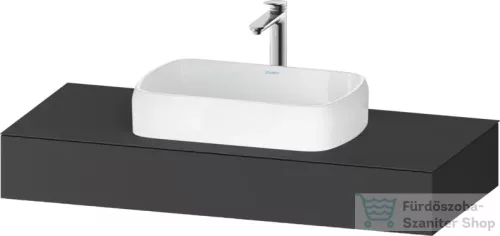 Duravit QATEGO 120x55 cm-es mosdópult, 1 mosdó kivágással, mosdó és csaptelep nélkül, matt grafit QA4802049490000