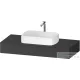Duravit QATEGO 120x55 cm-es mosdópult, 1 mosdó kivágással, mosdó és csaptelep nélkül, matt grafit QA4802049490000