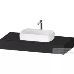   Duravit QATEGO 120x55 cm-es mosdópult, 1 mosdó kivágással, mosdó és csaptelep nélkül, szupermatt grafit QA4802080800000