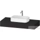 Duravit QATEGO 120x55 cm-es mosdópult, 1 mosdó kivágással, mosdó és csaptelep nélkül, szupermatt grafit QA4802080800000