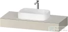 Duravit QATEGO 120x55 cm-es mosdópult, 1 mosdó kivágással, mosdó és csaptelep nélkül, szupermatt taupe QA4802083830000
