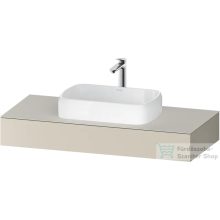   Duravit QATEGA 120x55 cm-es mosdópult, 1 mosdó kivágással, mosdó és csaptelep nélkül, szupermatt taupe QA4802083830000
