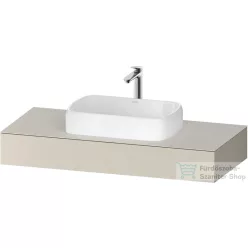   Duravit QATEGO 120x55 cm-es mosdópult, 1 mosdó kivágással, mosdó és csaptelep nélkül, szupermatt taupe QA4802083830000