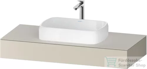 Duravit QATEGO 120x55 cm-es mosdópult, 1 mosdó kivágással, mosdó és csaptelep nélkül, szupermatt taupe QA4802083830000