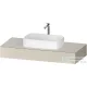 Duravit QATEGO 120x55 cm-es mosdópult, 1 mosdó kivágással, mosdó és csaptelep nélkül, szupermatt taupe QA4802083830000