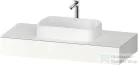 Duravit QATEGO 120x55 cm-es mosdópult, 1 mosdó kivágással, mosdó és csaptelep nélkül, szupermatt fehér QA4802084840000
