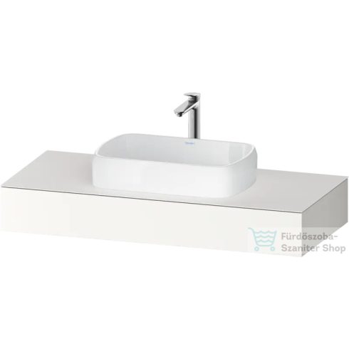 Duravit QATEGA 120x55 cm-es mosdópult, 1 mosdó kivágással, mosdó és csaptelep nélkül, szupermatt fehér QA4802084840000