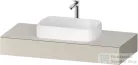Duravit QATEGO 120x55 cm-es mosdópult, 1 mosdó kivágással, mosdó és csaptelep nélkül, matt taupe QA4802091910000