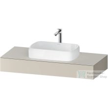   Duravit QATEGA 120x55 cm-es mosdópult, 1 mosdó kivágással, mosdó és csaptelep nélkül, matt taupe QA4802091910000