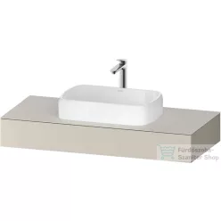   Duravit QATEGO 120x55 cm-es mosdópult, 1 mosdó kivágással, mosdó és csaptelep nélkül, matt taupe QA4802091910000