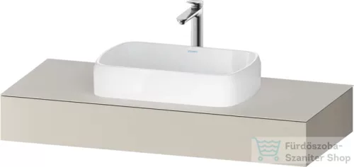 Duravit QATEGO 120x55 cm-es mosdópult, 1 mosdó kivágással, mosdó és csaptelep nélkül, matt taupe QA4802091910000