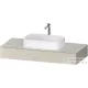 Duravit QATEGO 120x55 cm-es mosdópult, 1 mosdó kivágással, mosdó és csaptelep nélkül, matt taupe QA4802091910000