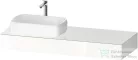 Duravit QATEGO 140x55 cm-es mosdópult, 1 bal oldali mosdó kivágással, mosdó és csaptelep nélkül, fényes fehér QA4803022220000