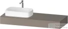 Duravit QATEGO 140x55 cm-es mosdópult, 1 bal oldali mosdó kivágással, mosdó és csaptelep nélkül, matt bazalt QA4803043430000