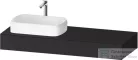 Duravit QATEGO 140x55 cm-es mosdópult, 1 bal oldali mosdó kivágással, mosdó és csaptelep nélkül, szupermatt grafit QA4803080800000