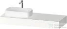 Duravit QATEGO 140x55 cm-es mosdópult, 1 bal oldali mosdó kivágással, mosdó és csaptelep nélkül, szupermatt fehér QA4803084840000