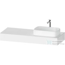   Duravit QATEGA 140x55 cm-es mosdópult, 1 jobb oldali mosdó kivágással, mosdó és csaptelep nélkül, matt fehér QA4804018180000