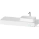 Duravit QATEGO 140x55 cm-es mosdópult, 1 jobb oldali mosdó kivágással, mosdó és csaptelep nélkül, matt fehér QA4804018180000