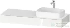 Duravit QATEGO 140x55 cm-es mosdópult, 1 jobb oldali mosdó kivágással, mosdó és csaptelep nélkül, fényes fehér QA4804022220000