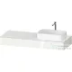 Duravit QATEGO 140x55 cm-es mosdópult, 1 jobb oldali mosdó kivágással, mosdó és csaptelep nélkül, fényes fehér QA4804022220000