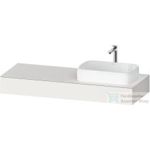   Duravit QATEGA 140x55 cm-es mosdópult, 1 jobb oldali mosdó kivágással, mosdó és csaptelep nélkül, szupermatt fehér QA4804084840000