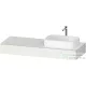 Duravit QATEGO 140x55 cm-es mosdópult, 1 jobb oldali mosdó kivágással, mosdó és csaptelep nélkül, szupermatt fehér QA4804084840000