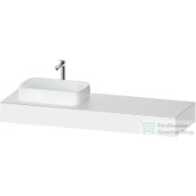   Duravit QATEGA 160x55 cm-es mosdópult, 1 bal oldali mosdó kivágással, mosdó és csaptelep nélkül, matt fehér QA4806018180000