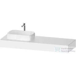   Duravit QATEGO 160x55 cm-es mosdópult, 1 bal oldali mosdó kivágással, mosdó és csaptelep nélkül, matt fehér QA4806018180000