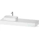 Duravit QATEGO 160x55 cm-es mosdópult, 1 bal oldali mosdó kivágással, mosdó és csaptelep nélkül, matt fehér QA4806018180000