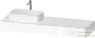 Duravit QATEGO 160x55 cm-es mosdópult, 1 bal oldali mosdó kivágással, mosdó és csaptelep nélkül, fényes fehér QA4806022220000