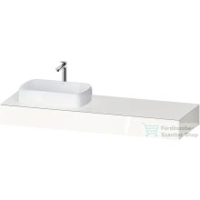   Duravit QATEGA 160x55 cm-es mosdópult, 1 bal oldali mosdó kivágással, mosdó és csaptelep nélkül, fényes fehér QA4806022220000