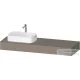 Duravit QATEGO 160x55 cm-es mosdópult, 1 bal oldali mosdó kivágással, mosdó és csaptelep nélkül, matt bazalt QA4806043430000