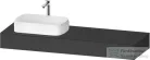Duravit QATEGO 160x55 cm-es mosdópult, 1 bal oldali mosdó kivágással, mosdó és csaptelep nélkül, matt grafit QA4806049490000