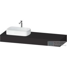   Duravit QATEGA 160x55 cm-es mosdópult, 1 bal oldali mosdó kivágással, mosdó és csaptelep nélkül, szupermatt grafit QA4806080800000