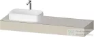 Duravit QATEGO 160x55 cm-es mosdópult, 1 bal oldali mosdó kivágással, mosdó és csaptelep nélkül, szupermatt taupe QA4806083830000