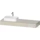 Duravit QATEGO 160x55 cm-es mosdópult, 1 bal oldali mosdó kivágással, mosdó és csaptelep nélkül, szupermatt taupe QA4806083830000