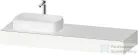 Duravit QATEGO 160x55 cm-es mosdópult, 1 bal oldali mosdó kivágással, mosdó és csaptelep nélkül, szupermatt fehér QA4806084840000