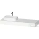 Duravit QATEGO 160x55 cm-es mosdópult, 1 bal oldali mosdó kivágással, mosdó és csaptelep nélkül, szupermatt fehér QA4806084840000