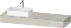 Duravit QATEGO 160x55 cm-es mosdópult, 1 bal oldali mosdó kivágással, mosdó és csaptelep nélkül, matt taupe QA4806091910000