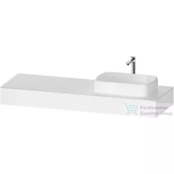   Duravit QATEGO 160x55 cm-es mosdópult, 1 jobb oldali mosdó kivágással, mosdó és csaptelep nélkül, matt fehér QA4807018180000