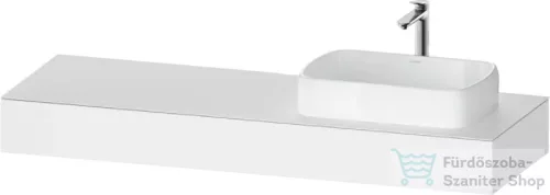 Duravit QATEGO 160x55 cm-es mosdópult, 1 jobb oldali mosdó kivágással, mosdó és csaptelep nélkül, matt fehér QA4807018180000