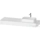 Duravit QATEGO 160x55 cm-es mosdópult, 1 jobb oldali mosdó kivágással, mosdó és csaptelep nélkül, matt fehér QA4807018180000