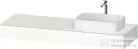 Duravit QATEGO 160x55 cm-es mosdópult, 1 jobb oldali mosdó kivágással, mosdó és csaptelep nélkül, fényes fehér QA4807022220000