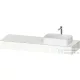 Duravit QATEGO 160x55 cm-es mosdópult, 1 jobb oldali mosdó kivágással, mosdó és csaptelep nélkül, fényes fehér QA4807022220000