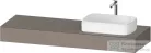 Duravit QATEGO 160x55 cm-es mosdópult, 1 jobb oldali mosdó kivágással, mosdó és csaptelep nélkül, matt bazalt QA4807043430000